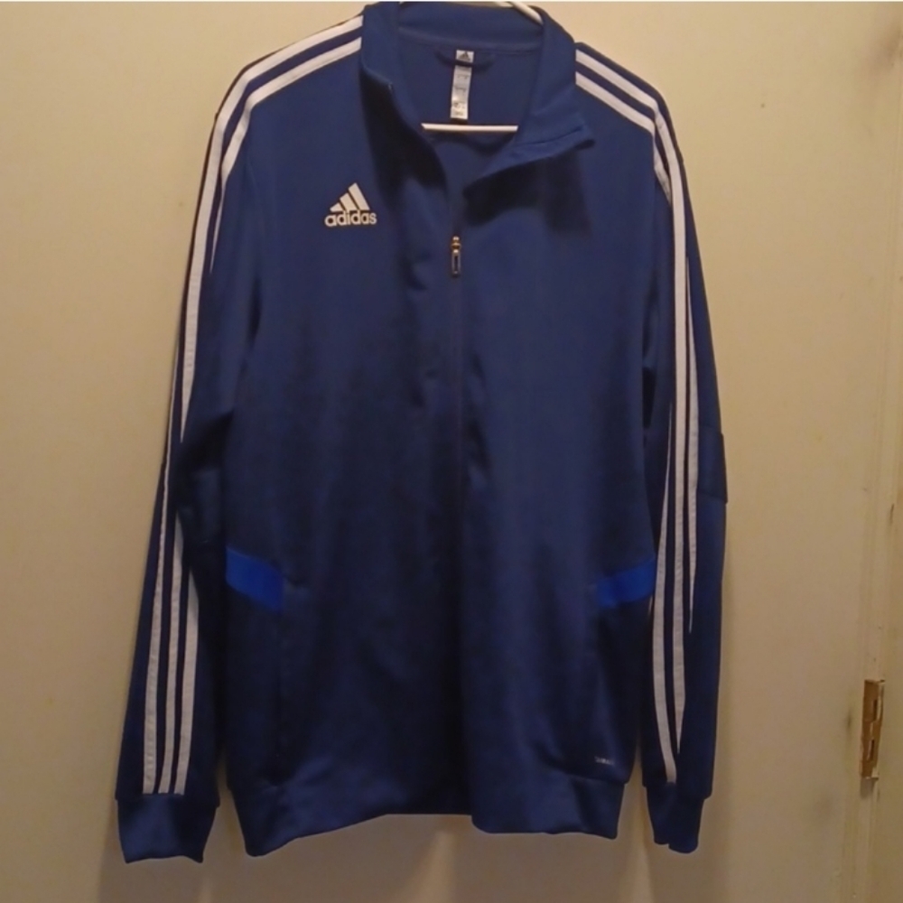 Adidas size large track jacket full Zip Mens